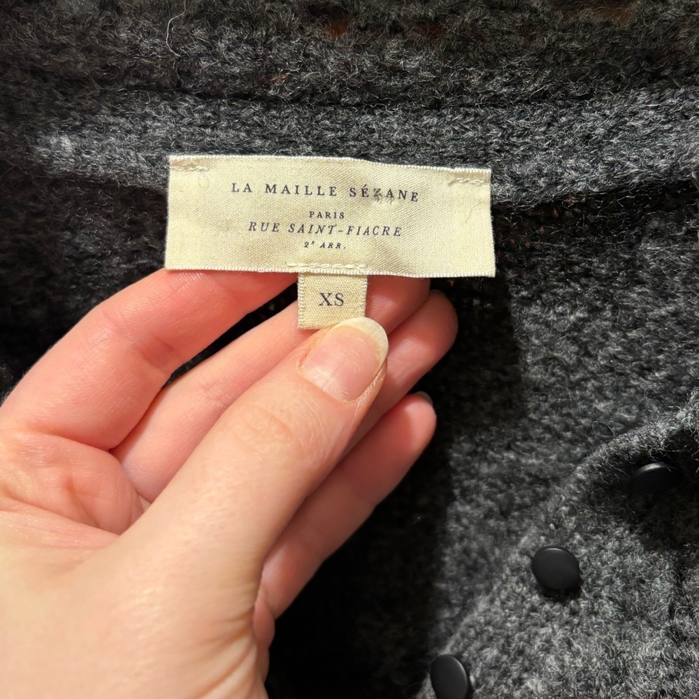 Sezane Angelita Kid Mohair Lace Detail Wool Midi Sweater Dress Size XS - Picture 10 of 13